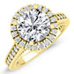 Mawar Moissanite Matching Band Only (engagement Ring Not Included) For Ring With Round Center yellowgold