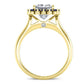 Dicentra Moissanite Matching Band Only (engagement Ring Not Included) For Ring With Princess Center yellowgold