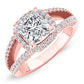 Honesty Diamond Matching Band Only (engagement Ring Not Included) For Ring With Princess Center rosegold