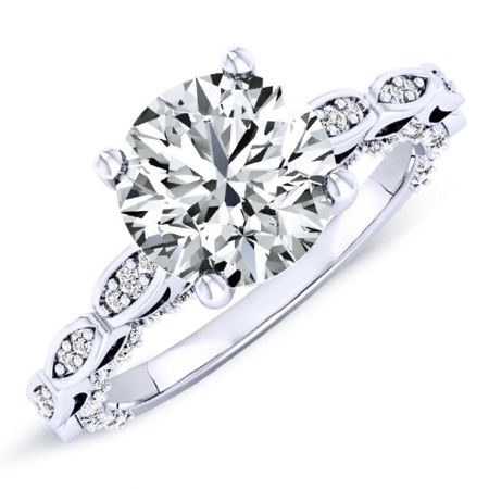 Peregrine Diamond Matching Band Only (engagement Ring Not Included) For Ring With Round Center whitegold