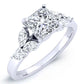 Wisteria Moissanite Matching Band Only (engagement Ring Not Included) For Ring With Princess Center whitegold
