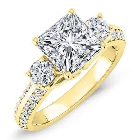 Thistle Princess Diamond Bridal Set (Lab Grown Igi Cert) yellowgold