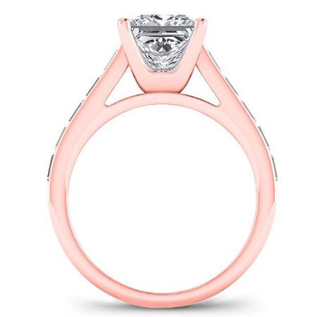 Yarrow Princess Moissanite Engagement Ring rosegold