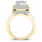 Indigo Princess Moissanite Engagement Ring yellowgold