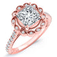 Ruellia Diamond Matching Band Only (engagement Ring Not Included) For Ring With Princess Center rosegold