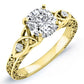 Venus Diamond Matching Band Only (engagement Ring Not Included) For Ring With Cushion Center yellowgold