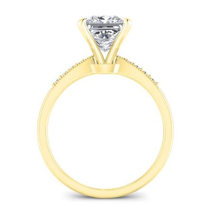 Poppy Princess Moissanite Engagement Ring yellowgold