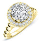Rosanna Moissanite Matching Band Only (engagement Ring Not Included) For Ring With Cushion Center yellowgold