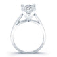 Snowdrop Princess Diamond Engagement Ring (Lab Grown Igi Cert) whitegold