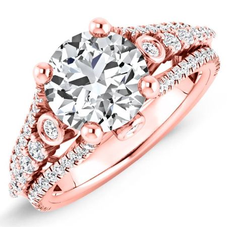 Sireli Moissanite Matching Band Only (engagement Ring Not Included) For Ring With Round Center rosegold