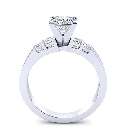 Carnation Princess Diamond Engagement Ring (Lab Grown Igi Cert) whitegold