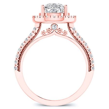 Florizel Cushion Moissanite Engagement Ring rosegold