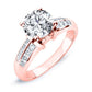 Heather Diamond Matching Band Only (engagement Ring Not Included) For Ring With Round Center rosegold