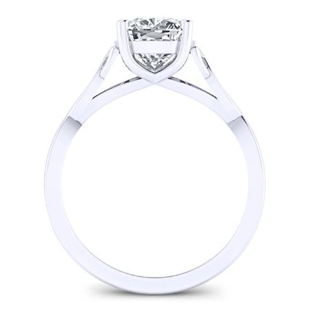 Nolina Cushion Moissanite Engagement Ring whitegold