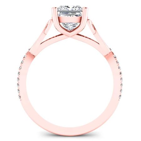 Pavonia Princess Moissanite Engagement Ring rosegold