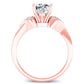 Hibiscus Cushion Diamond Engagement Ring (Lab Grown Igi Cert) rosegold