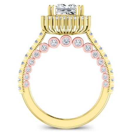 Varda Princess Diamond Engagement Ring (Lab Grown Igi Cert) yellowgold