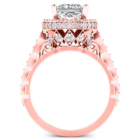 Rosanna Princess Moissanite Engagement Ring rosegold