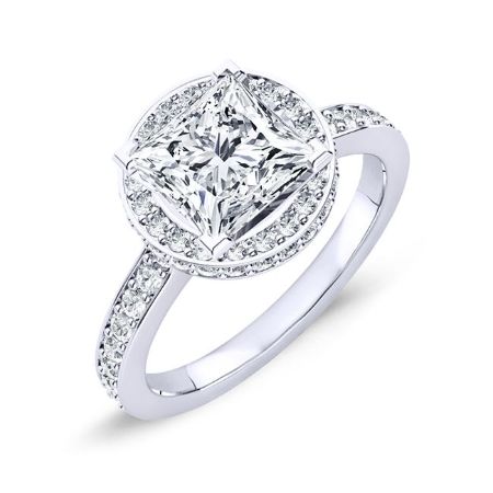 Quince Princess Moissanite Engagement Ring rosegold