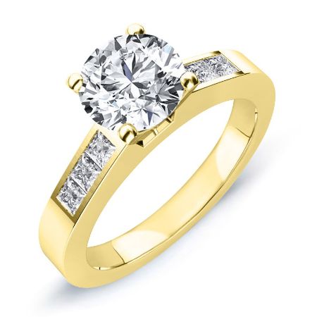 Jessamine Moissanite Matching Band Only (engagement Ring Not Included) For Ring With Round Center yellowgold