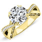 Tansy Diamond Matching Band Only (engagement Ring Not Included) For Ring With Round Center yellowgold