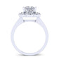 Coralbells Princess Moissanite Engagement Ring whitegold