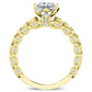 Kassia Princess Moissanite Engagement Ring yellowgold