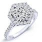 Cypress Diamond Matching Band Only (engagement Ring Not Included) For Ring With Princess Center whitegold