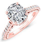 Garland Diamond Matching Band Only (engagement Ring Not Included) For Ring With Cushion Center rosegold
