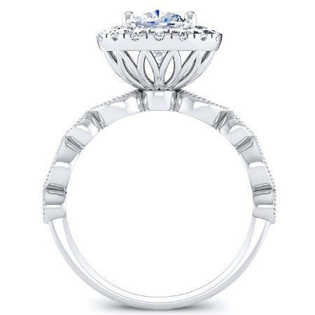 Aubretia Cushion Diamond Engagement Ring (Lab Grown Igi Cert) whitegold