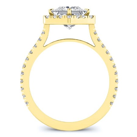 Cypress Princess Moissanite Engagement Ring yellowgold