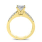 Malva Princess Moissanite Engagement Ring yellowgold