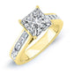 Yarrow Diamond Matching Band Only (engagement Ring Not Included) For Ring With Princess Center yellowgold