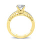 Lotus Round Diamond Engagement Ring (Lab Grown Igi Cert) yellowgold