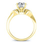 Hibiscus Round Diamond Engagement Ring (Lab Grown Igi Cert) yellowgold