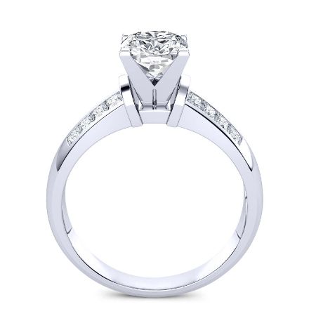 Heather Cushion Moissanite Engagement Ring whitegold