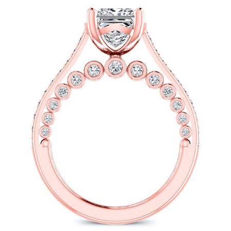 Nala Princess Moissanite Engagement Ring rosegold