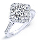 Cattleya Moissanite Matching Band Only (engagement Ring Not Included) For Ring With Round Center whitegold