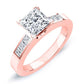 Jessamine Moissanite Matching Band Only (engagement Ring Not Included) For Ring With Princess Center rosegold