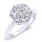 Aspen Moissanite Matching Band Only (engagement Ring Not Included) For Ring With Round Center whitegold