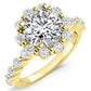 Privet Moissanite Matching Band Only (engagement Ring Not Included) For Ring With Round Center yellowgold