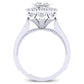 Mawar Princess Moissanite Engagement Ring whitegold