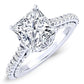 Garland Moissanite Matching Band Only (engagement Ring Not Included) For Ring With Princess Center whitegold