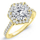 Cypress Moissanite Matching Band Only (engagement Ring Not Included) For Ring With Round Center yellowgold