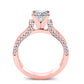 Lavender Princess Diamond Engagement Ring (Lab Grown Igi Cert) rosegold