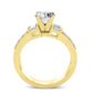 Daisy Round Diamond Engagement Ring (Lab Grown Igi Cert) yellowgold