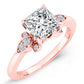 Lobelia Moissanite Matching Band Only (engagement Ring Not Included) For Ring With Princess Center rosegold