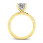 Baneberry Princess Moissanite Engagement Ring yellowgold