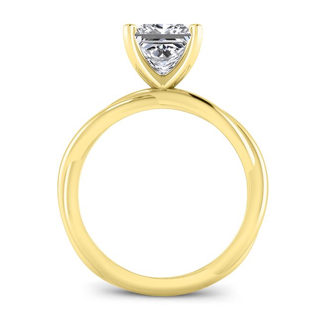 Baneberry Princess Moissanite Engagement Ring yellowgold