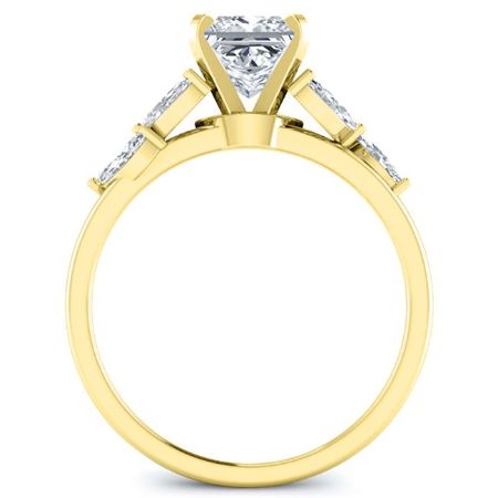 Wisteria Princess Moissanite Engagement Ring yellowgold